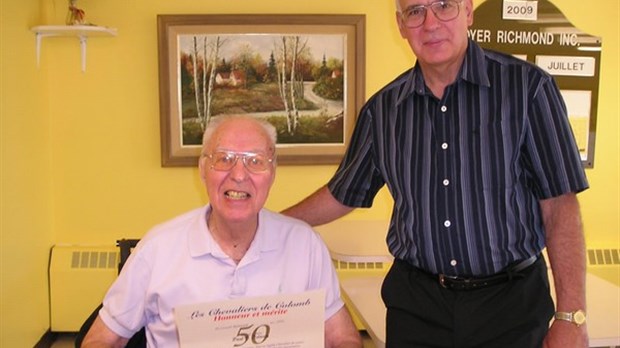 Les 50 ans d’appartenance aux Chevaliers de Colomb de Paul V. Delaney ont été soulignés à Richmond