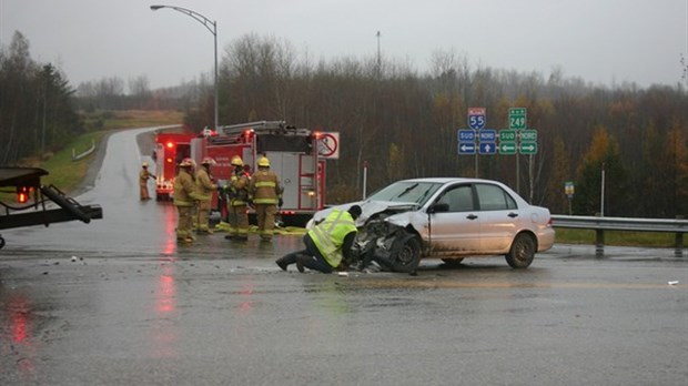 Accident sur la route 249