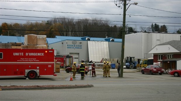 Incendie chez Herwood de Windsor rapidement maîtrisé