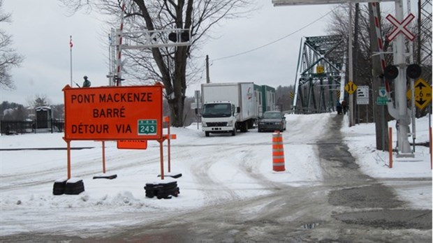 Les travaux sont prolongés d’une semaine sur le pont MacKenzie