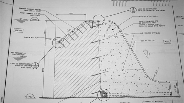 Les travaux avancent bien au barrage de la Poudrière de Windsor