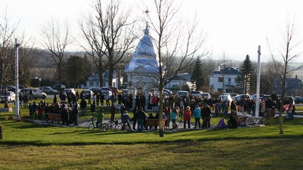 Inauguration du parc commémorant l’ancienne église de Saint-Claude