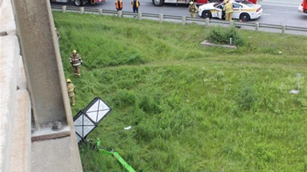 Accident de travail sur la 55 à la sortie Windsor