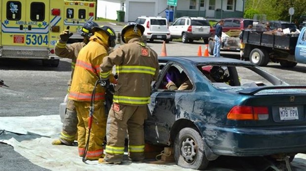 Démonstration de la brigade d’incendie de Saint-Claude